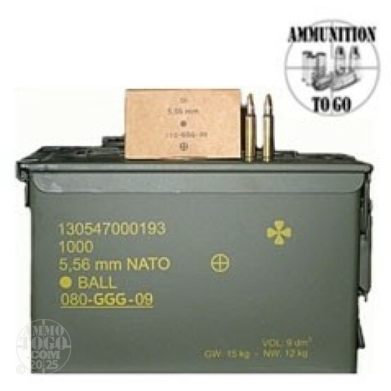 100rds - 5.56 NATO Lithuanian Military 62gr. SS109 Penetrator